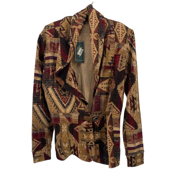 Ralph Lauren Sweaters - LRL Lauren Jeans Co. Ralph Lauren Womens Med Multi Aztec Southwestern Jacket NWT